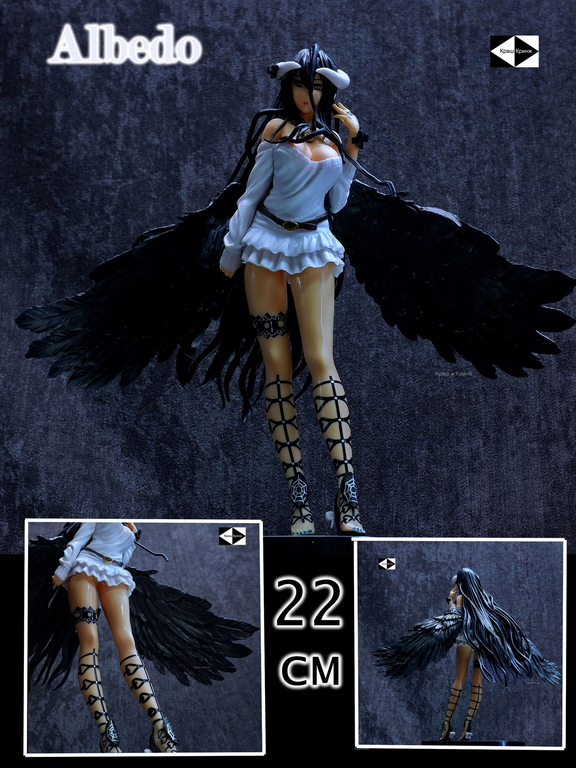 Фигурка 22см Аниме Альбедо Повелитель, демон с крыльями. Персонаж Надзиратель Overlord Albedo модель ZA100289KH Стикеры в подарок! - Pic n 306462