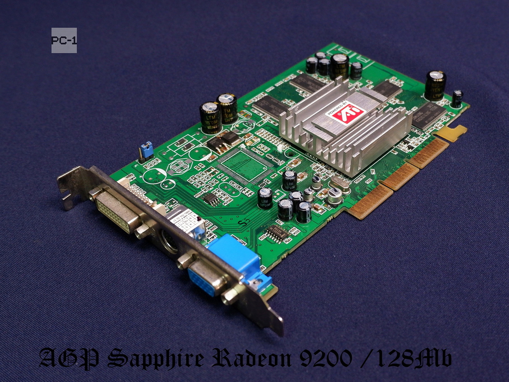 128Mb Видеокарта AGP x8 ATI Sapphire Radeon 9200 P/N 1024-9C13-05-SA 64bit DVI VGA TV-Out Silent - Pic n 252243