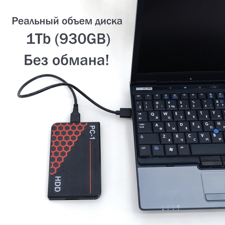 1TB SSD USB 3.0 Type-C Внешний жесткий диск 2.5 дюйма. Быстрый, подходит для Игр. Воткнул в Смартфон, Консоль, Ноутбук, ПК работает! Ударопрочный - Pic n 311044