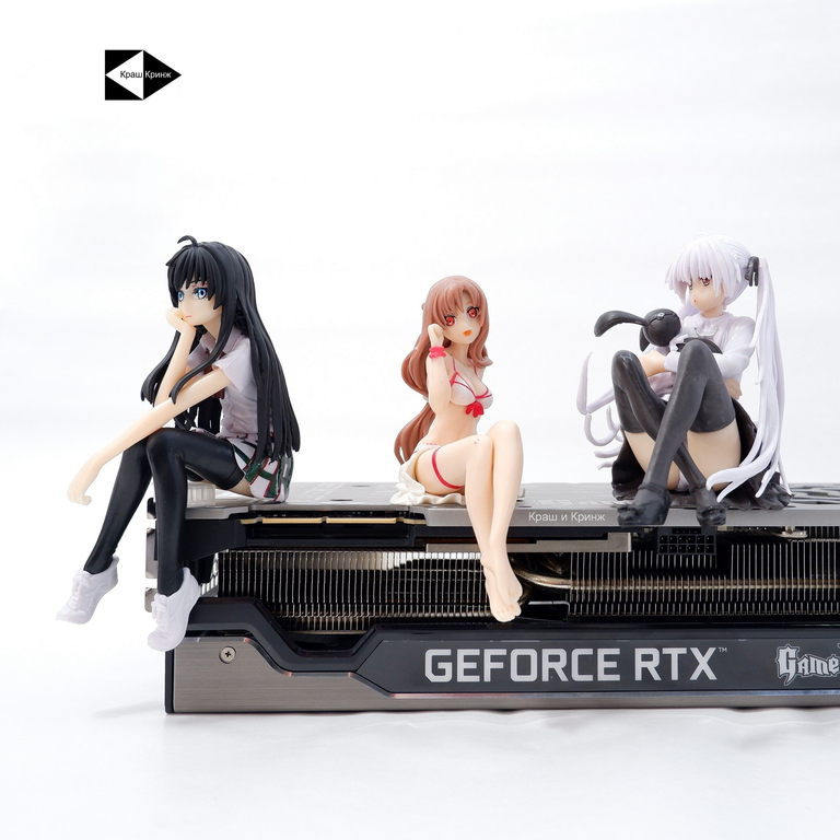 14см Фигурка сидячая Юки Асуна в купальнике, на видеокарту в ПК из Аниме Sword Art Online. Красный стульчик в подарок! - Pic n 311051