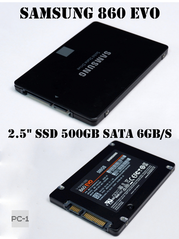 Твердотельный SSD накопитель 500ГБ 2.5" SATA Samsung 860 EVO MZ-76E500 6Gb/s V-NAND 3bit-MLC mz7lh500halu жесткий диск 7мм для ПК, ноутбука  - Pic n 299642