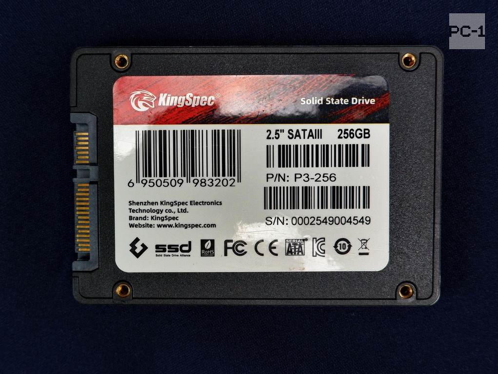 Твердотельный 256ГБ SSD накопитель 2.5" SATA III KINGSPEC P3-256 жесткий диск для ноутбука и настольного компьютера 550МБ/с Толщина 7мм - Pic n 311071