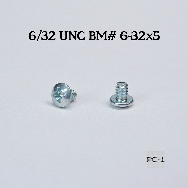 100шт Винты крепления жесткого диска ПК 6/32 UNC BM# 6-32x5 с сферической головкой (pan head) шлица под крестовую отвертку дюймовая резьба - Pic n 291215