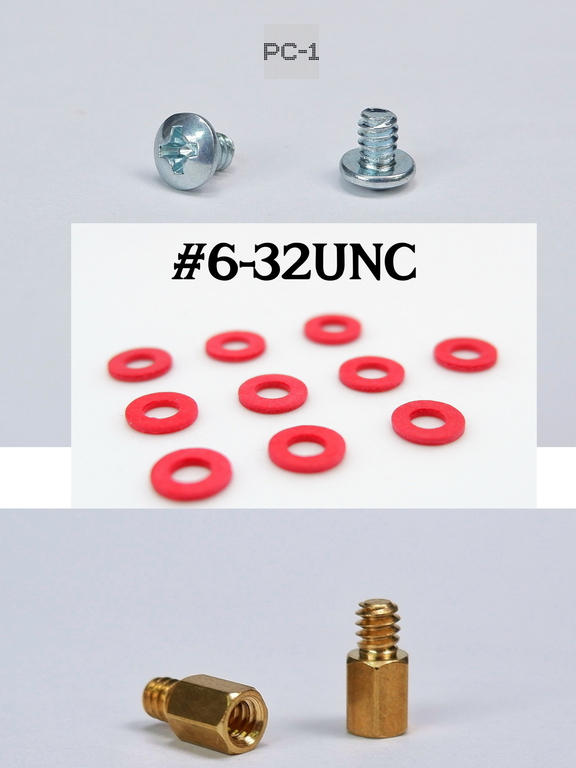 30шт. Комплект для крепления материнской платы к корпусу ПК. Винт #6-32UNC + Латунная шестигранная Стойка + Шайба. - Pic n 311078