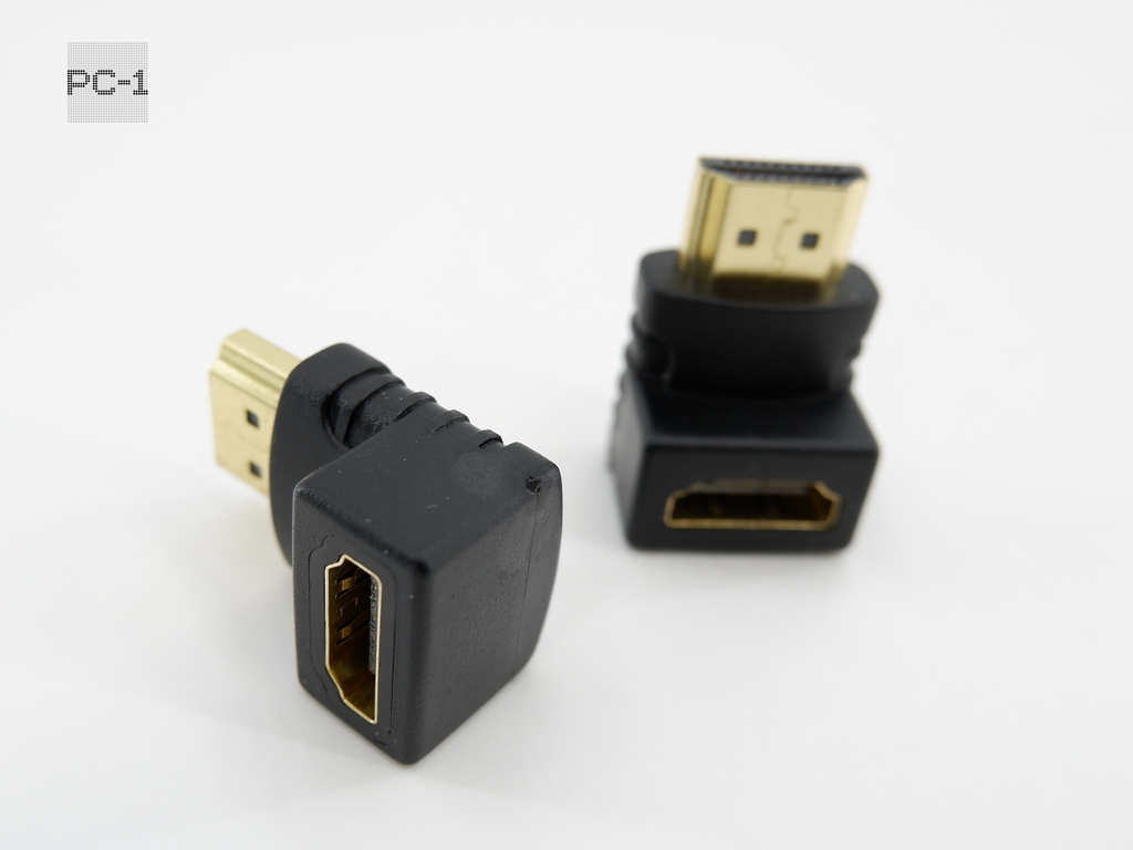 Угловой адаптер Down HDMI to HDMI угловой поворот 90 градусов вниз переходник штекер-гнездо. Для установки аппаратуры близко к стене для кабеля HDMI  - Pic n 57541