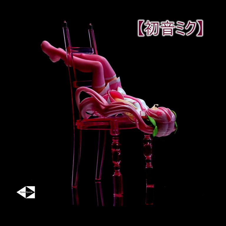 15см Аниме Фигурка Мику Сакура, Хацунэ Мику (Miku Hatsune Sakura) на Розовом стуле. В подарочной ЭКО коробке с сюрпризом. - Pic n 311100