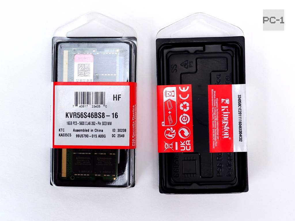 Модуль памяти SODIMM 16GB DDR5 KINGSTON PC5 5600 44800МБ/с. CL 46 262-pin 1,1В KVR56S46BS8-16 для ноутбуков - Pic n 311147