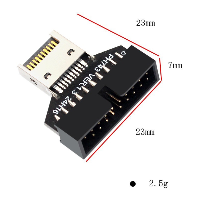 USB 3.2 Gen2 Front Panel Header to USB 3.0 19 Pin Header Converter - Pic n 311151