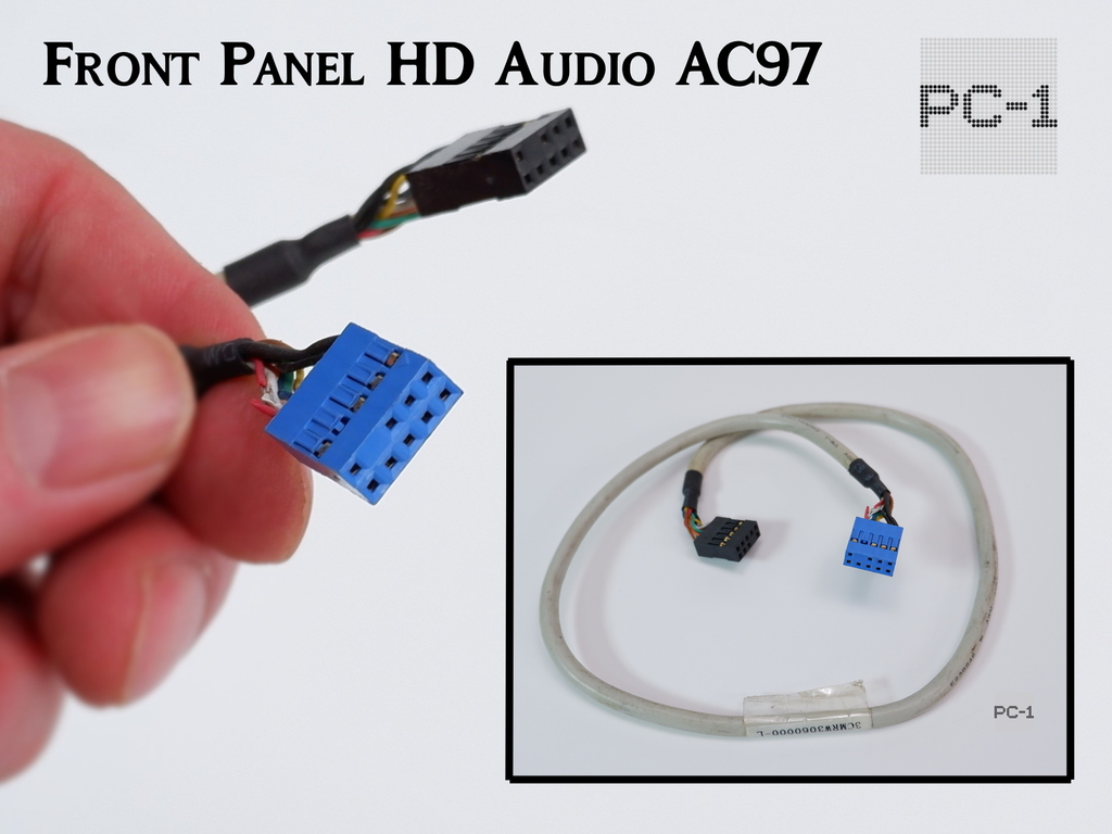 Front Panel HD Audio AC97 кабель с разъема материнской платы на переднюю front panel панель корпуса системного блока с аудио разъемами AC97 или HDA - Pic n 311174
