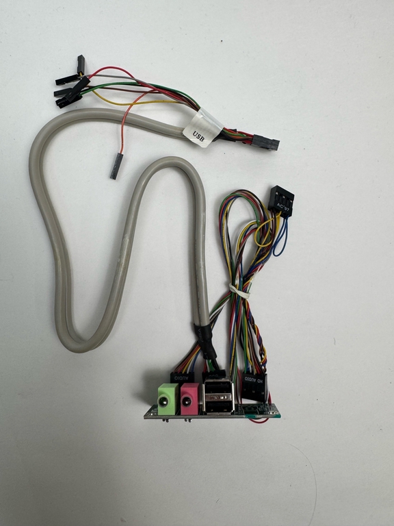 Плата разъемов USB и Audio на переднюю панель корпуса ПК. Размер панели 66x25мм. + Кабель MB to USB FrontPanel USB PWR длина 50см оригинал - Pic n 311180