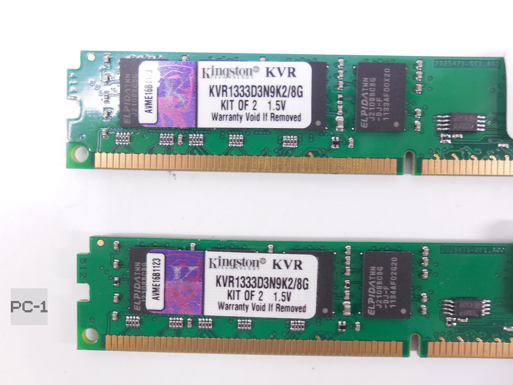 Оперативная память DDR3 8GB KIT Kingston 2x4GB KVR1333D3N9K2/8G DIMM PC3-10600 1333MHz CL9 OEM - Pic n 125473