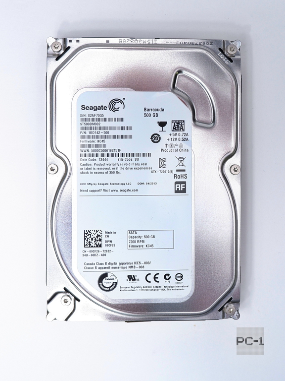 Жесткий диск 3.5" SATA 500GB Seagate Barracuda ST500DM002 SATA-III 6Gb/s 7200rpm 16MB - Pic n 59601