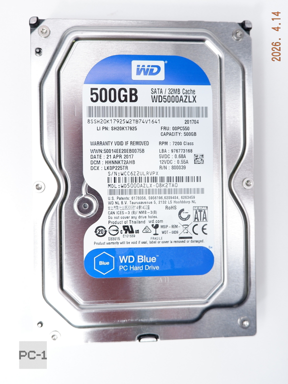 Жесткий диск Western Digital WD Blue 500 ГБ WD5000AZLX SATA-III 6Gb/s, буфер 32 Мб, 7200 rpm, WD5000AZLX - Pic n 283236