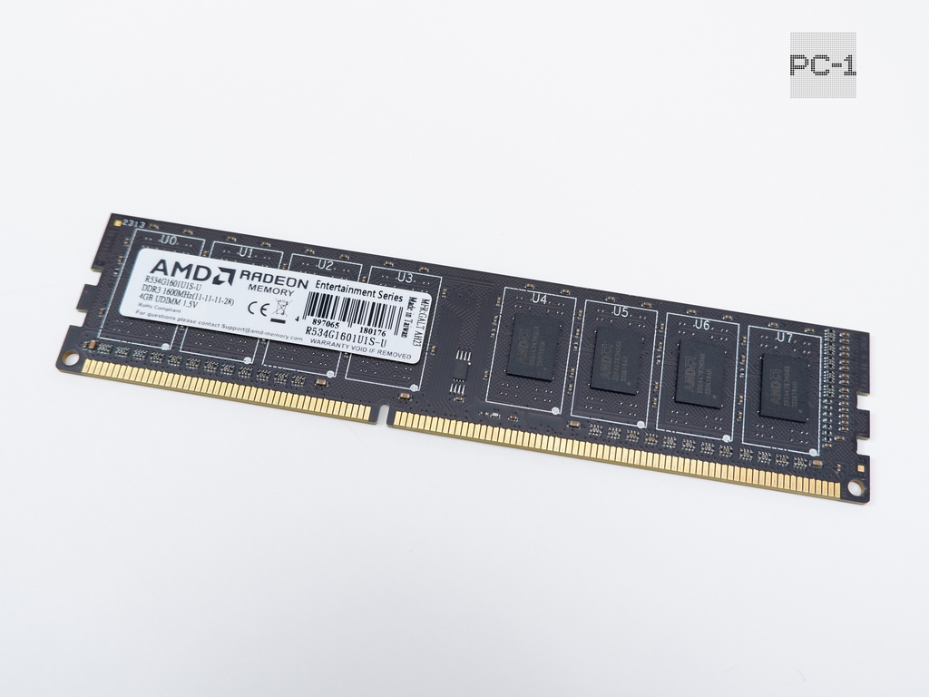 Модуль памяти DDR3 4Gb AMD Radeon R534G1601U1S-U PC3-12800 1600 МГц Тайминги: 11-11-11-28 1.5В  - Pic n 311198
