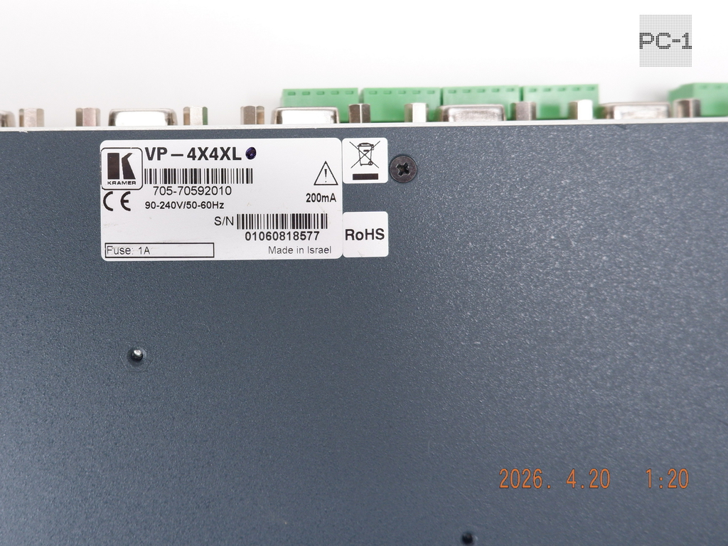 Преобразователь Kramer Electronics VP-4x4 XL 4х4 сигнала VGA и стерео аудио. совместимость с HDTV. Без пульта ДУ, P/N: 705-70592010 - Pic n 311204