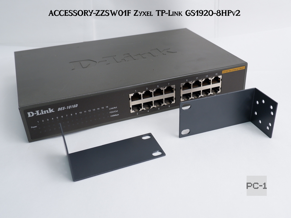 Набор для монтажа коммутатора в 19" к стойке. Ушки Крепления в стойку 19 дюймов в серверную стойку. Размеры: 93Х44Х45мм. Размеры крепления: 26х14 - Pic n 310160