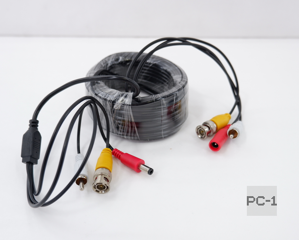 25 метров Кабель BNC DC для подключения камер видеонаблюдения разъемы BNC для передачи видеосигнала + питание - Pic n 291212