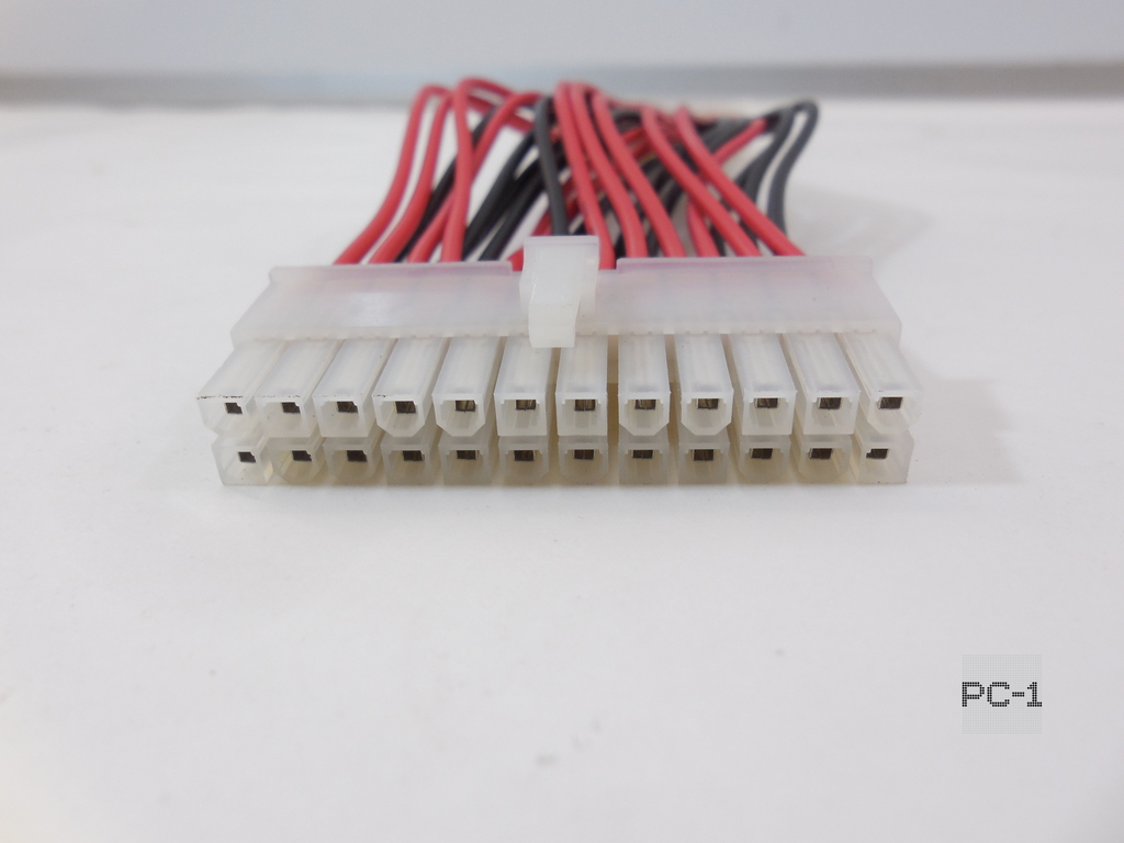25см Удлинитель кабеля питания от блока питания ATX до материнской платы 24-pin Male to Female. Длины хватит, чтобы аккуратно уложить кабель.  - Pic n 125126