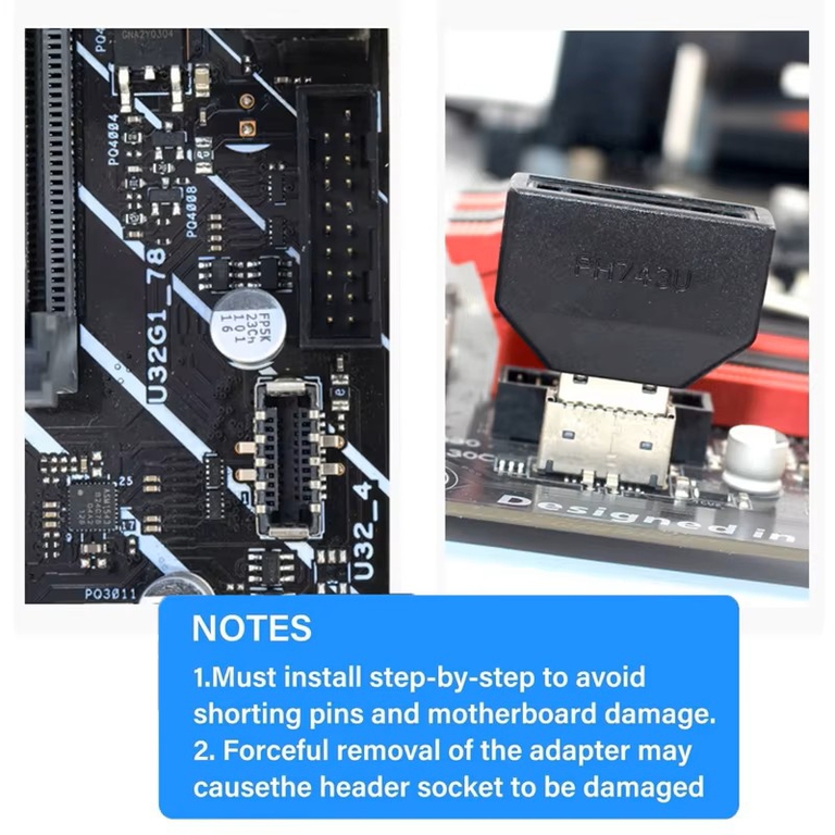 USB 3.2 Gen2 Front Panel Header to USB 3.0 19 Pin Header Converter Адаптер TYPE-E на 19/20PIN - Pic n 311151
