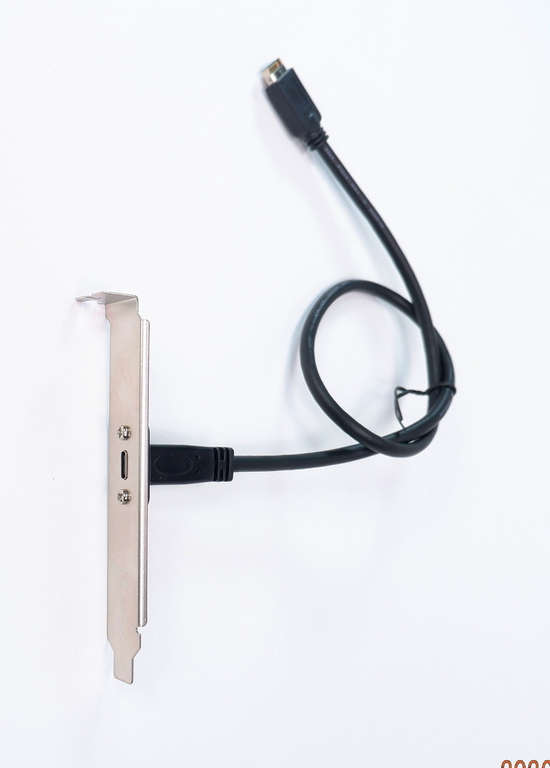 USB-C 3.2 Планка на заднюю панель ПК в IDC-разъем Type-E 20Гбит на материнской плате. Плата расширения bracket Type-C в компьютерный корпус ATX - Pic n 311235
