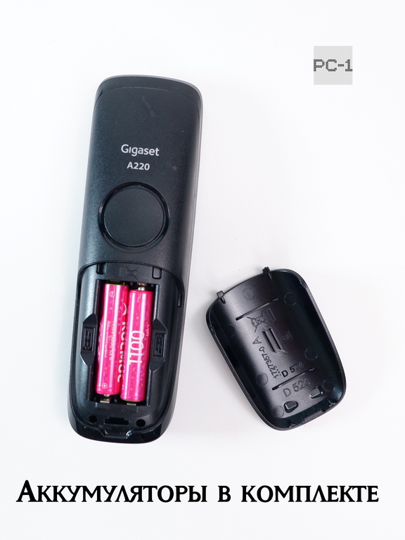 Радиотелефон Gigaset A220 Black. Поддержка стандартов DECT/GAP, громкая связь монохромный дисплей на трубке. Радиус действия — До 50 метров в помещени - Pic n 311186