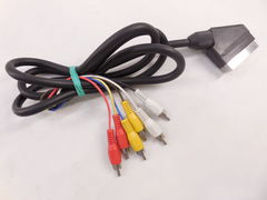 Кабель 3xRCA in + 3RCA out to SCART