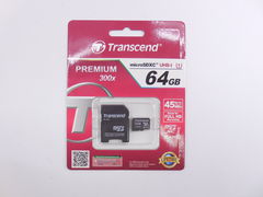 Карта памяти microSDXC 64Gb Transcend Premium 300X