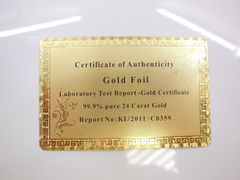 Сувенирная рамка Золотое клише купюры 100 долларов - Pic n 268725