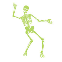 Стикер-наклейка на стену скелет для Хэллоуина - Pic n 268884