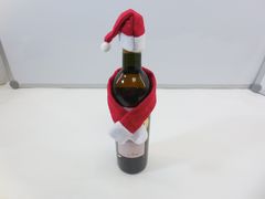 Новогодний набор шапка и шарфик на бутылку вина