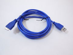 Кабель USB 3.0 Am-микро B синий — 1.8 метра