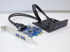 PCI-E контроллер + USB 3.0 Front Panel