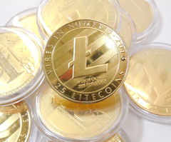 Сувенирная крипто монета LiteCoin Золотая - Pic n 273784