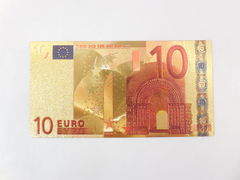 Сувенирное золотое клише банкноты 10 Евро - Pic n 273969