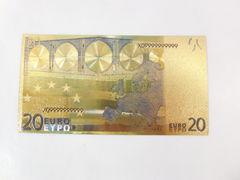 Сувенирное золотое клише банкноты 20 Евро - Pic n 273970