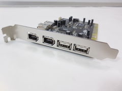 Контроллер Combo PCI to USB 2.0 + FireWire 1394