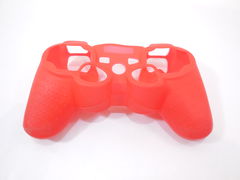 Силиконовый защитный чехол на геймпад PS3 красный