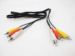 Аудио-видео кабель 3RCA тюльпан 3x3 штекера