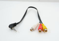 Композитный AV-кабель 3x RCA на minijack 4pin