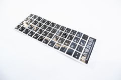 Стикеры для клавиатуры глянцевые RUS White