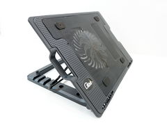 Подставка для ноутбука с охлаждением до 15 дюймов. Wind Cool LM-928 2xUSB, 1 вентилятора 140мм, 15dBA, 700-1400 RPM, 370x265x33мм, черная