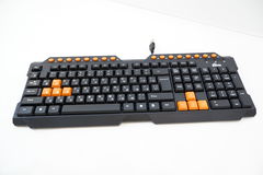 USB мультимедийная Клавиатура оранжевые клав.