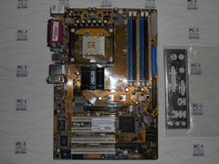 Материнская плата MB ASUS P4P800-X /Socket 478 /4xPCI /AGP /4xDDR DIMM /2xSATA /Sound /4xUSB /LAN /LPT /COM /SPDIF /ATX /заглушка