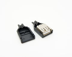 Сборный разъём USB2.0 typeA мама для монтажа - Pic n 291589