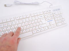 USB Клавиатура Gembird стандартная белая