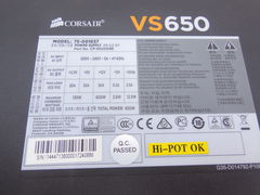Блок питания ATX 650W Corsair VS650 - Pic n 269058