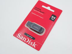Флешка USB2.0 SANDISK Cruzer Blade 64ГБ черная - Pic n 296885