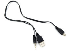 Кабель питания USB на miniUSB и minijack