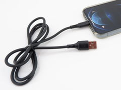 Кабель USB — Lightning 2.4А, 1 метр, черный - Pic n 297788