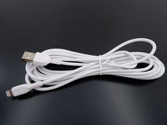 Кабель USB- Lightning 2.4А, 3 метра, Белый 